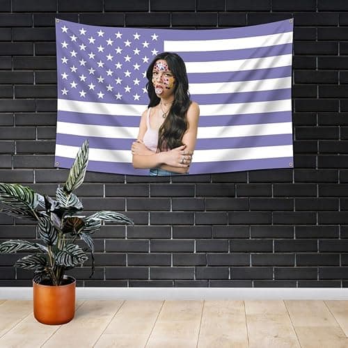 Molleng Olivia Flag Rodrigo purple Tapestry (3x5ft,Heavy Duty, Durable 150D Polyester) Brass Grommets Banner For Outdoor Garage Dorm Room thumbnail 6