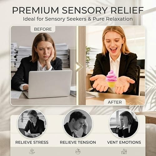 Ice Cream Squishy Toy, Slow Rise Sensory Fidget for Stress Relief, Soft Squeeze Desk Toy for Party Favors, Gifts, and Everyday Play (3-piece Set) thumbnail 5