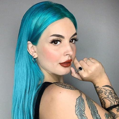 MANIC PANIC Classic Atomic Turquoise Semi Permanent Hair Color - Neon Aqua Blue Hair Dye for Women & Men That Lasts 4-6 Weeks - Vegan, Ammonia & Cruelty-Free - Create & Mix Custom Shades (4oz / 2pk) thumbnail 5