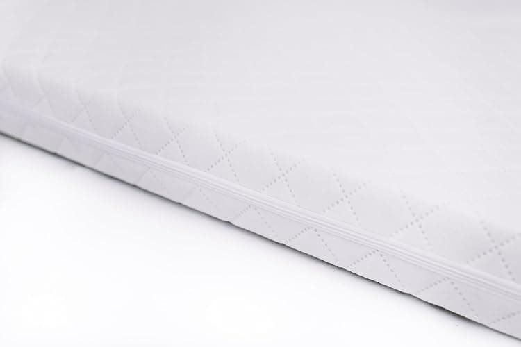 Viculii Waffi Baby Space Saver Baby Cot and Mattress 100x50x10cm | Compact Mini Natural Cot with Drop Side and Mattress thumbnail 4