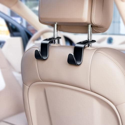 4 Pack Car Back Seat Headrest Hook Hanger for Purse Grocery Bag Handbag Hat thumbnail 6