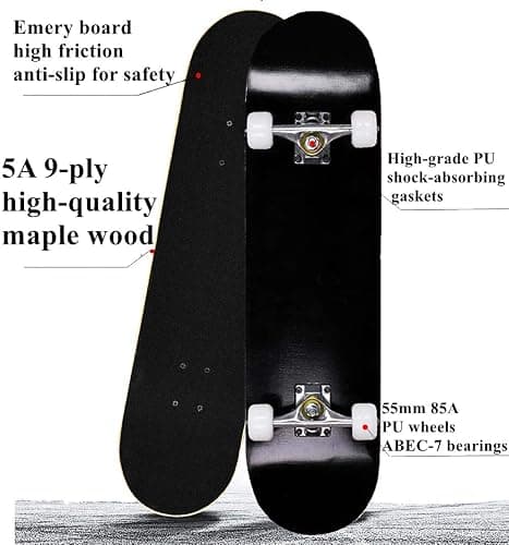 Skateboards Pro 31 inches Complete Skateboards for Teens, Beginners, Girls,Boys,Kids,Adults thumbnail 6