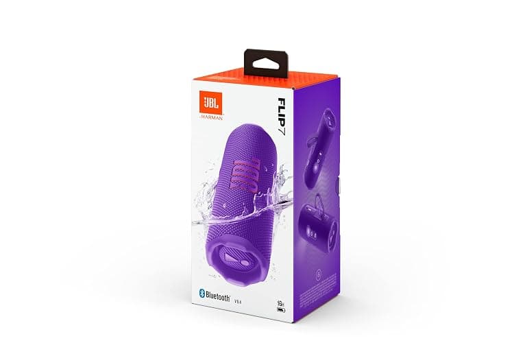 JBL Flip 7, kabelloser tragbarer Bluetooth-Lautsprecher, 16 Stunden Akkulaufzeit, IP68 wasserdicht, Staub- und stoßfest, Pro Sound mit AI Boost, Auracast Multi-Speaker-Verbindung, Violett thumbnail 9