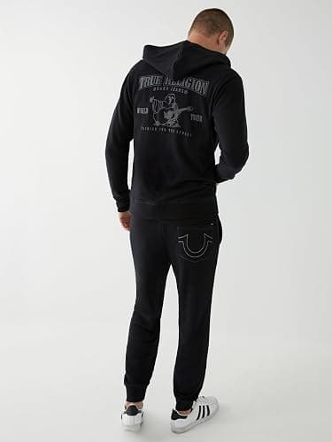 True Religion Men's Buddha Logo Zip Hoodie Sweatshirt Hooded Sweatshirt thumbnail 5