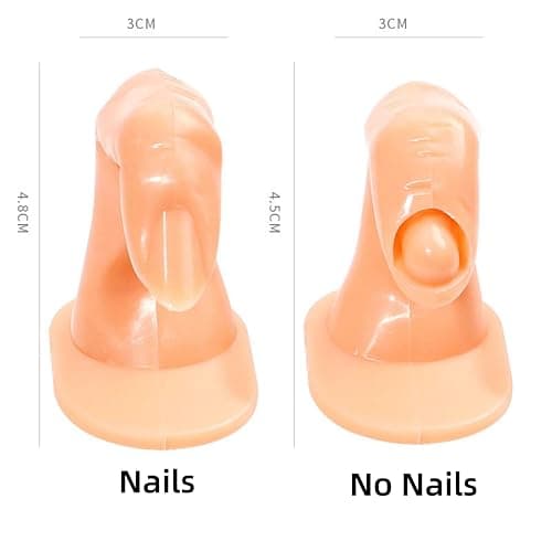 10Pcs Practice Hand for Acrylic Nails, Practice Finger Nail Art Practice Finger Plastic Fake Fingers with nail for Acrylic Gel Nail Art Training thumbnail 5