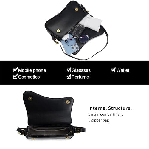 PU Leather Tote Bag for Women with 2 Removable Straps and Zipper Closure thumbnail 5