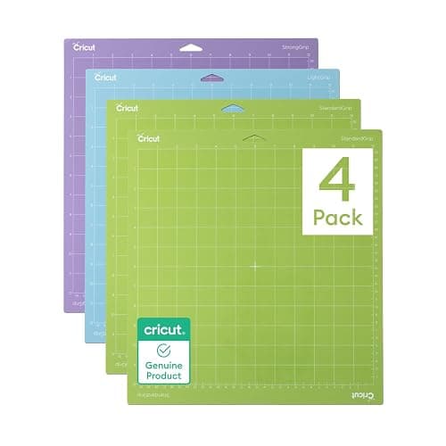 Cricut Cutting Mat Variety Pack (4 Count, 12in x 12in) - for Explore & Maker Machines - Includes 2 StandardGrip, 1 LightGrip, 1 StrongGrip - Image 1