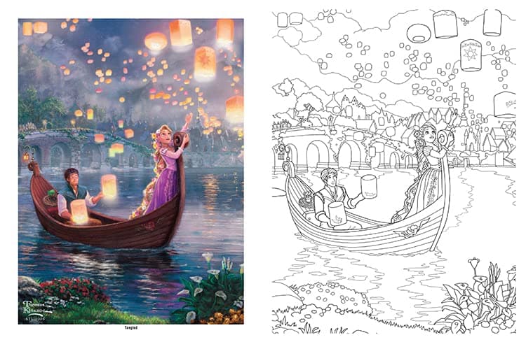 Disney Dreams Collection Thomas Kinkade Studios Disney Princess Coloring Book thumbnail 4