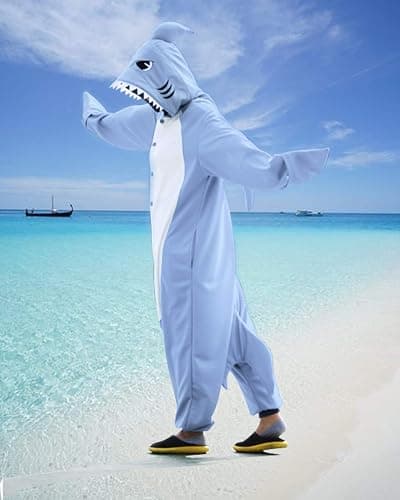 WOTOGOLD Animal Cosplay Costume Shark Adult Pajamas thumbnail 3