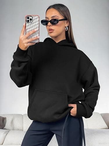 ATHMILE Womens Oversized Hoodies Fleece Sweatshirts Long Sleeve Sweaters Pullover Fall Clothes with Pocket thumbnail 3