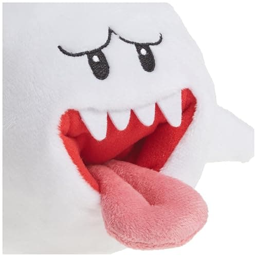 Little Buddy Super Mario All Star Collection 1428 Ghost Boo Stuffed Plush, 4" thumbnail 5