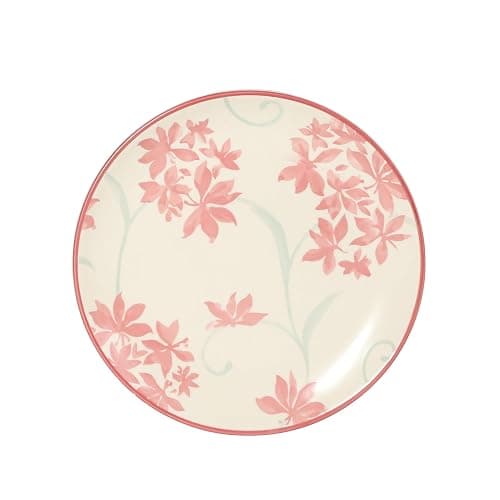Gibson Home Admiral Hall 12-Piece Matte Stoneware Dinnerware Set – Dinner Plates, Salad Plates & Bowls with Pink Floral Pattern, Durable Everyday Dish Set, Microwave & Dishwasher Safe thumbnail 6