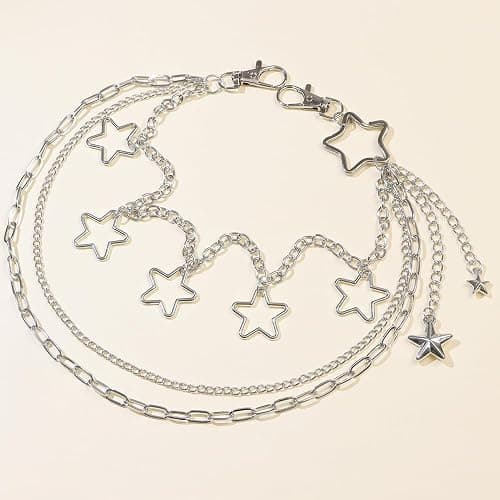 Pants Chain Wallet Chain Punk Chain Hip Hop Butterfly Lock Charm Jeans Chains Rock Chains for Women Men Hipster Women Fashion Trendy Waist Pants Chain Jewelry Clothing Accessories thumbnail 5