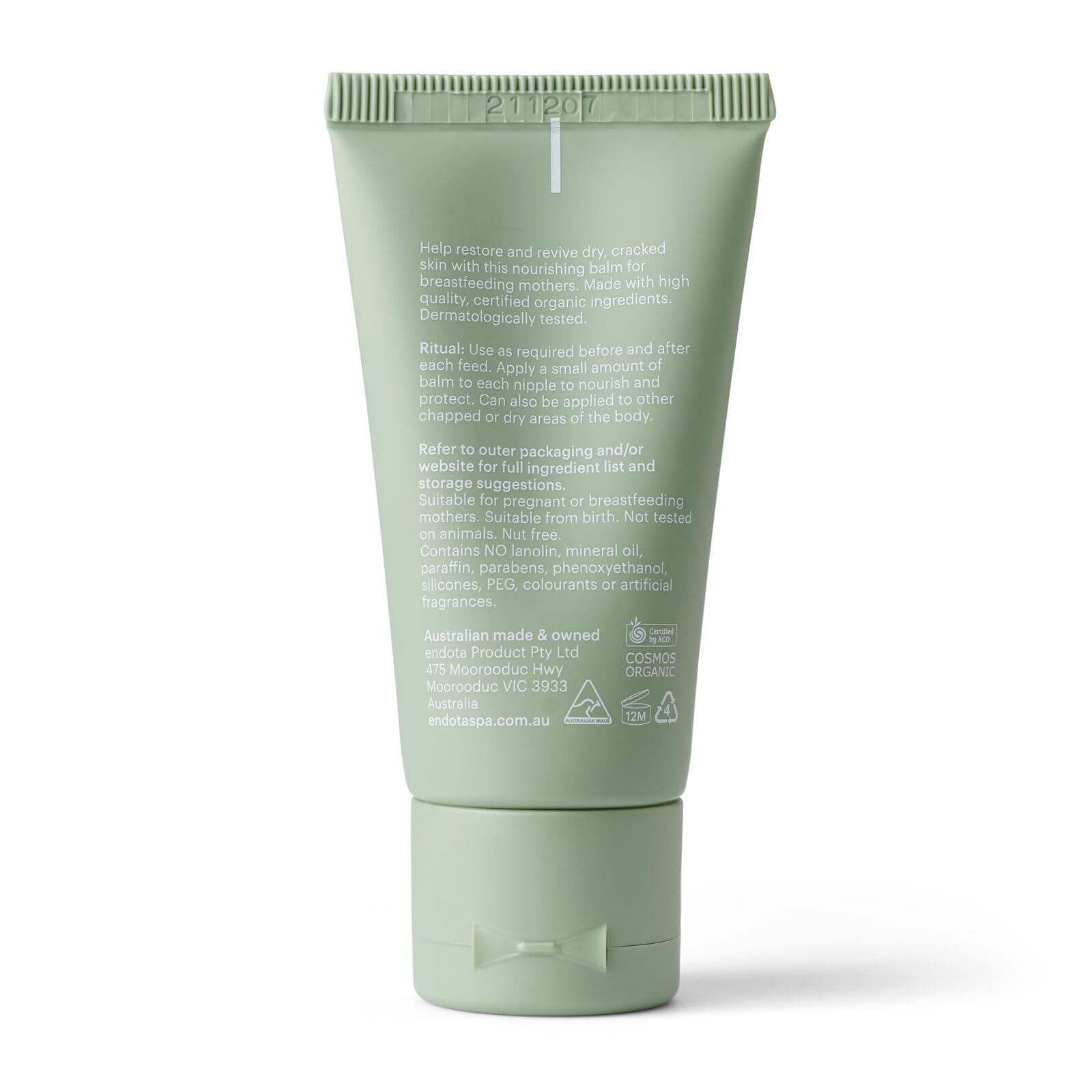 endota Organics Nurture Nourishing Nipple Balm 30 g, a Multi-Purpose Balm that’s Perfect for Healing Dry or Cracked Skin During Breastfeeding. thumbnail 3