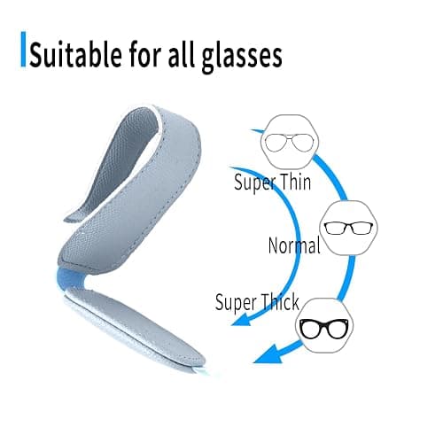 Yuoyar 2 Packs Magnetic Sunglass Holder for Car Visor - Universal Sunglasses Clip for Different Size Eyeglasses - Convenient Interior Car Accessories (Blue) thumbnail 5