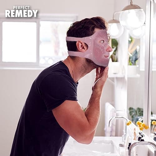 Perfect Remedy Face Ice Pack, Reusable Hot & Cold Ice Face Mask, Gel Compress for Helping with Puffy Eyes and Swelling Conditions, Facial Spa Cooling Mask for Women and Men (Pink) thumbnail 8