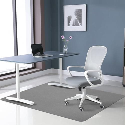 Office Chair Mat for Hardwood Floor&Tile,55"x35" Anti-Slip Desk Chair Mat,Low-Pile Mat,Multi-Purpose Hardwood Floor Protector for Office,Home (Light Grey, 35 * 47IN) - 35*47IN - Light Grey