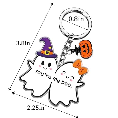 Uerifr Halloween Gifts For Women Spooky Halloween Keychain Ideas Boo Basket Stuffers For Women Acrylic Ghost Keychain Gifts For Girlfriend Birthday Wedding Anniversary Valentines Day Stuff For Wife thumbnail 7