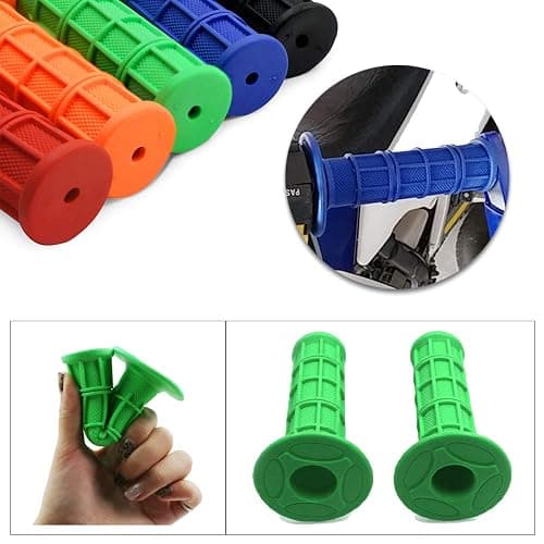 Worldmotop Motorcycle Handlebar Grips Non-Slip Soft Rubber Grips Handlebar with 7/8" 22mm 24mm Replacement for All Off Road ATV Dirt Bike, Bike Handle Grips(Black) thumbnail 6