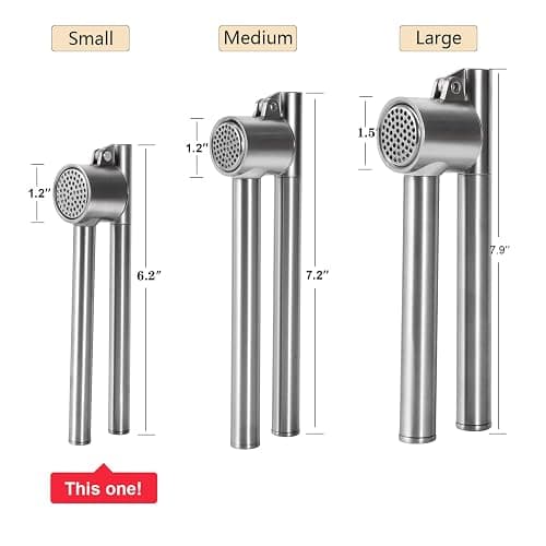 Mempedont Garlic Press Mincer - 304 Stainless Steel Garlic Crusher & Peeler Set, Detachable, Heavy-duty, Rust Proof Garlic Mincer Design for Extracts More Garlic Paste Per Clove thumbnail 8