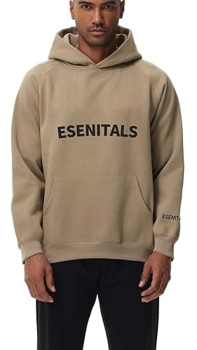 ESENITALS Hoodie for Men Fleece Sweatshirt Graphic Pullover Oversize Hip Hop Streetwear Workout Top Heavyweight thumbnail 2