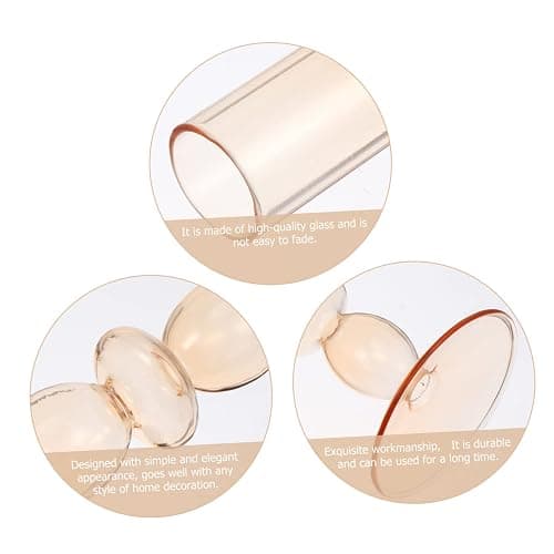 ULTNICE 1 Pc Romantic Retro Candle Holder Glass Candlesticks Home Candle Holder Dinner Candlestick Desktop Decor Champagne AG29UEJ21716W9T9N 26.5x9cm thumbnail 5