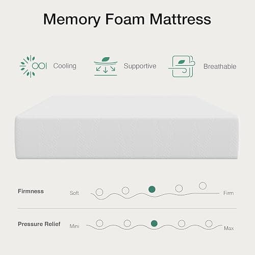 Novilla Twin XL Mattress, 8 Inch Twin XL Mattress in a Box, Gel Memory Foam Mattresses with Comfort Foam for Cooling Night Sleep, Pressure Relief, CertiPUR-US Certified thumbnail 7