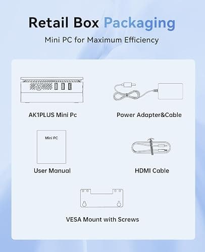 KAMRUI N100 Mini PC, Desktop Computer with 12GB LPDDR5 4800MHz RAM 256GB M.2 SSD, 4K Micro PC with Ethernet, 2 HDMI, 4 USB-A, Small PC Support WiFi/BT for Office, Home, Business thumbnail 9