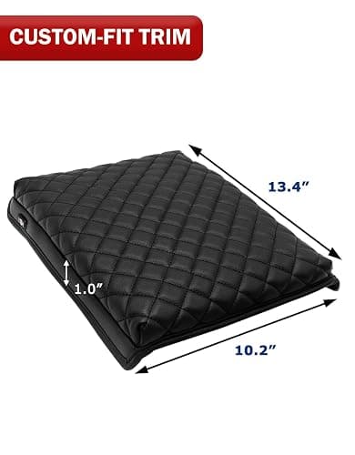 KBH Center Console Armrest Cover for Ford F150 2004-2010, 40/20/40 Split Bench Jump Seat, Middle Console Lid Protector Thick Pad, Vinyl Leather, Anti-Scratch, Black thumbnail 6