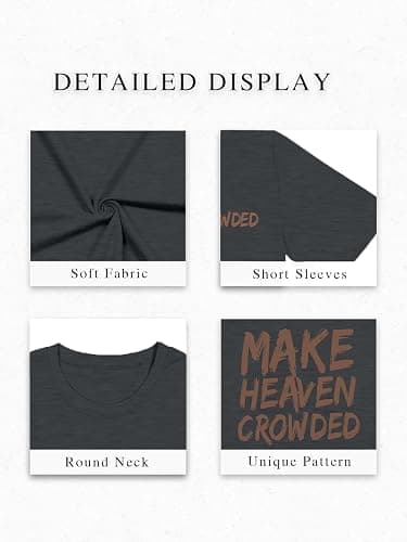 Christian Shirts for Women Faith Over Fear Oversized Graphic tees Jesus Shirt Bible Verse Casual Short Sleeve Top thumbnail 5