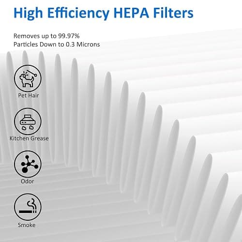 2 Pack MK01 MK06 True HEPA Replacement Filter Compatible with AROEVE MK01 MK06 and Kloudi DH-JH01 Air Purifier, Pet Dander Version thumbnail 6