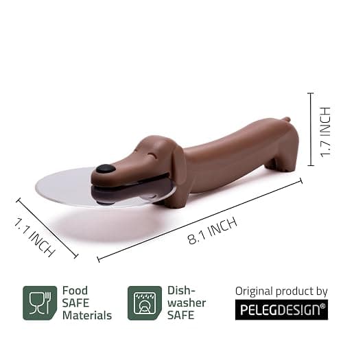 Peleg Design Puperoni Cute Pizza Cutter Wheel – Dog-Shaped Plastic Pizza Cutter Wheel with Stainless Steel Blade & Durable Plastic Handle, Funny Pizza Gifts thumbnail 3