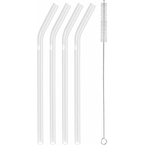 ZWILLING Sorrento 5-pc Bent Glass Straw Set - Clear - Clear - 5-pc - Image 1