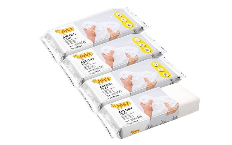 Jovi - Air Dry Modeling Clay, Set of 4 Units, 2.2lb Each, Total of 8.8lb, No Oven Needed, White Color, Pottery Clay for Arts and Crafts Projects (P86/4) - Bulk Buy thumbnail 5