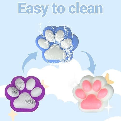 2pcs Taba Squishy Paw, Cat Paw Squishy Toys,Cute Fufu Squishy Cat Paw Sensory Toys,Easter Basket Stuffers for Kids, Fidget Toys for Stress Relief, Novelty Cute Things Sticky Squishy Mochi Squishy Toys - 2Pcs thumbnail 4