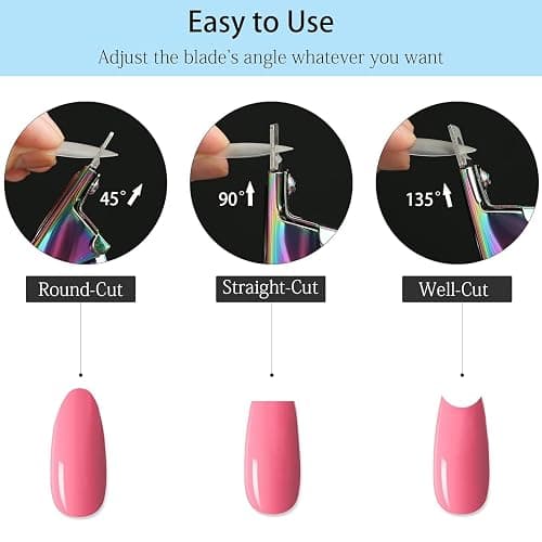 Acrylic Nail Cutter with Magnetic Sizing Guide, Adjustable Nail Tip Cutter for Acrylic Nails, Stainless Steel Acrylic Nail Clipper for Salon & Home Use thumbnail 5