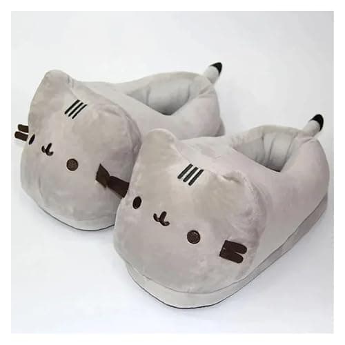 Cartoon Covered Slippers Warm Winter Slides Soft Plush Doll Indoor Cute Anime Bedroom Shoes Home Use EU38-42 thumbnail 5