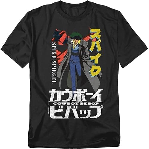 Popfunk Cowboy Bebop Spike Retro Poster Unisex Adult T Shirt - Image 1