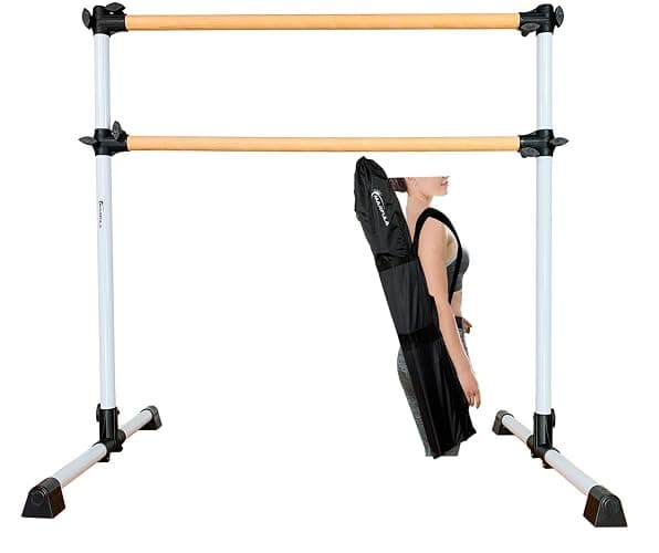 MARFULA 4 Ft Portable Wood Ballet Barre Ballet Bar Dance Barre Freestanding with Carry Bag - Image 1