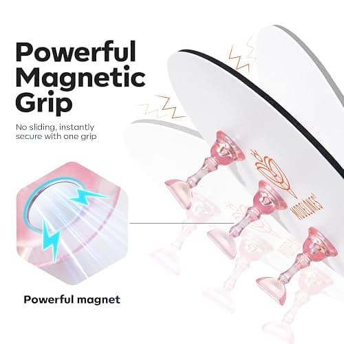 Modelones Nail Stand Set, Magnetic Nail Stands for Press ons False Nail Tips Practice Acrylic Holder with 200pcs Sticky Tabs Strong Metal Base Painting Display DIY & Salon Use Beginner Supplies thumbnail 3