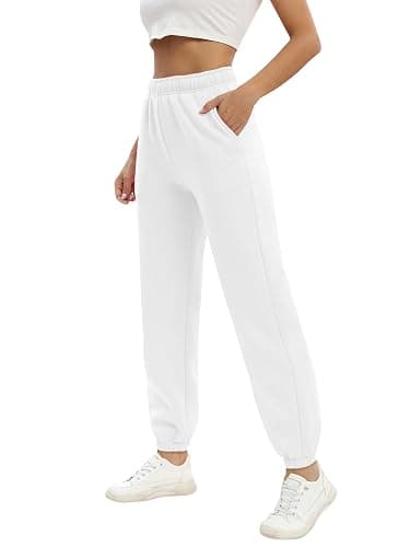 Baccarri Women's Casual Fleece Sweatpants High Waisted Cinch Bottom Lounge Baggy Joggers Pants thumbnail 2