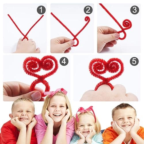 Pipe Cleaners,1600 Pieces Pipe Cleaners Crafts Pipe Cleaners Craft Supplies in 32 Colors Chenille Stems for Home and School DIY Art Crafts (0.23 x 11.8 Inches) thumbnail 6