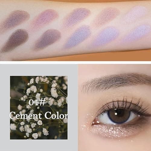 Erinde 10 Colors Nude Eyeshadow Palette, Taupe Brown Mavue Matte Eye Shadow Palette Makeup, Neutral Grey Smokey Eye Pallete, Ultra-Blendable, Long Lasting Natural Eyeshadow for Older Women, Cement thumbnail 2