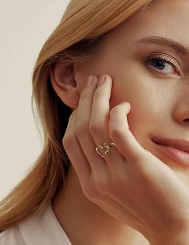 CH.yishi Handmade 925 Sterling Silver Ring Adjustable Stacking Ring Vintage Statement Ring Personalized Jewelry for Women & Men thumbnail 3