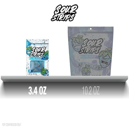 SOUR STRIPS Blue Raspberry Flavored Peg Bag, 3.4 oz. (Pack of 3) thumbnail 8