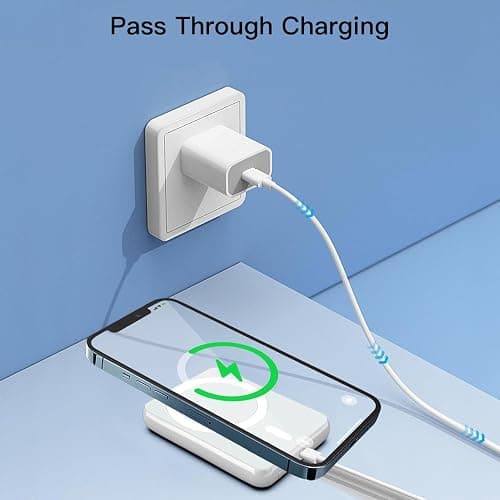 Batterie Externe Magnétique, Charge Rapide Chargeur Sans Fil 5000mAh Power Bank, 15W USB C Portable Batterie Entrée Powerbank Induction Compatible avec iPhone 16/15/14/13/12/Plus/Pro/Pro Max Series thumbnail 6