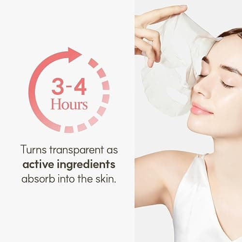 THE FACE SHOP Original Vegan Collagen Face Mask, Korean Glass Skin Essential, Peptide Hydrogel Mask for Firming & Skin Elasticity, Moisturizing, 4EA thumbnail 3