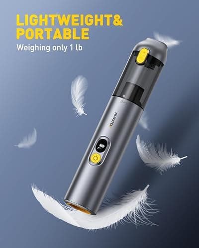 AUXITO Car Vacuum Cleaner - Portable Handheld Vacuum Cleaner 14000Pa Suction Power, Blow & Suction 2 in 1 Mini Vacuum Cleaner Hand Held Vacuum for Car, Home, Pet, Office, Gifts for Men (Silver) thumbnail 7
