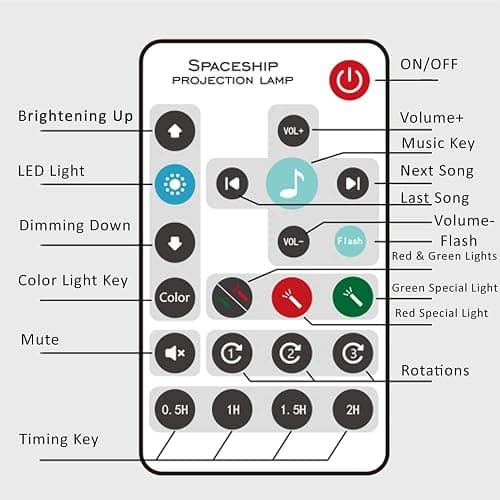 Galaxy Star Night Light Projector LED Ocean Wave Bluetooth Music Speaker with Remote Control for Bedroom, Home, Room Decor thumbnail 5