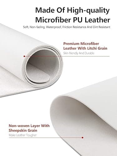 (MAT ONLY) Nail Art Table Mat, Nail Arm Rest Pad for Acrylic Nails, Soft Microfiber PU Leather Nail Mat for Table, Foldable Nail Hand Rest Pillow Manicure Pad, Acrylic Nail Desk Mat for Nail Cushion - White thumbnail 4